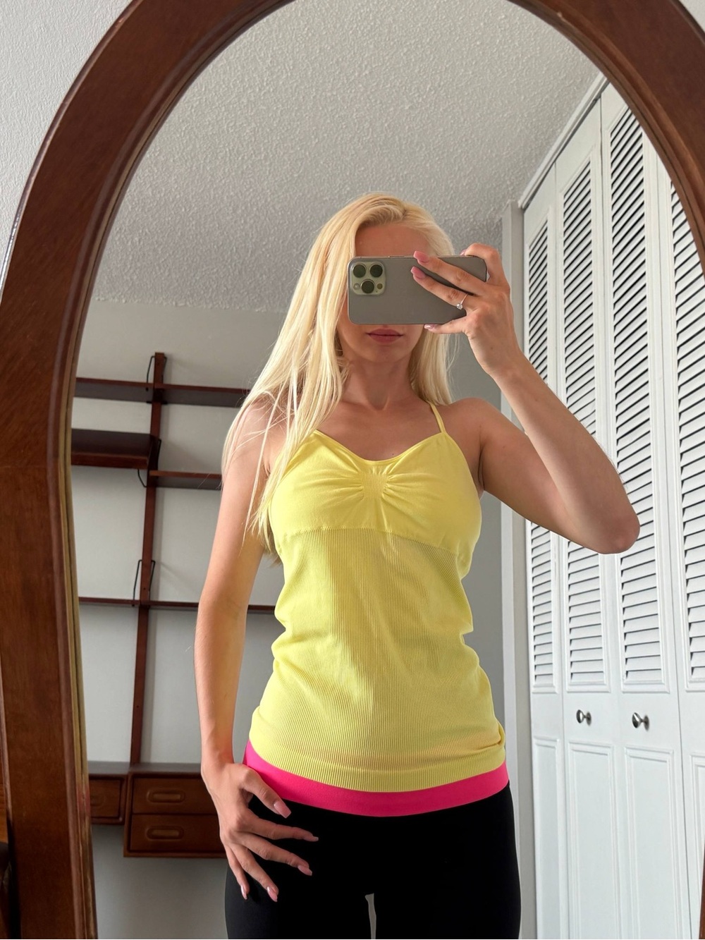 Yellow Spaghetti-Strap Tank Top - Women's Summer Layering Piece